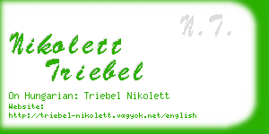 nikolett triebel business card